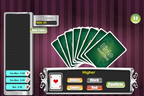 Best Hi-Lo Casino Card Rivals - good Vegas card betting game screenshot 2