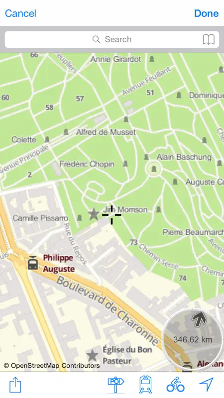 Cimetière du Père Lachaise : carte interactive screenshot 2 of 3