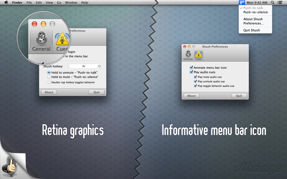 #2. Shush - Microphone Manager for Mac OS X (macOS) 由: Mizage, LLC