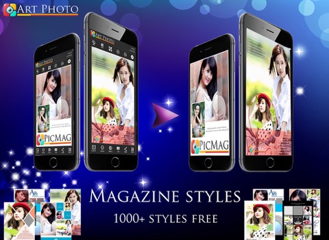 Screenshot #4 pour Art Photo Studio- Shape Collage - Magazine Photo Effects