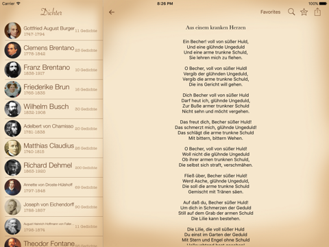 Screenshot #6 pour Deutsche Gedichte