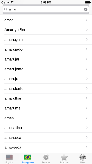 Portuguese English best dictionary iPhone screenshot 5 - Education app