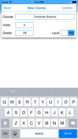 Class Schedule screenshot