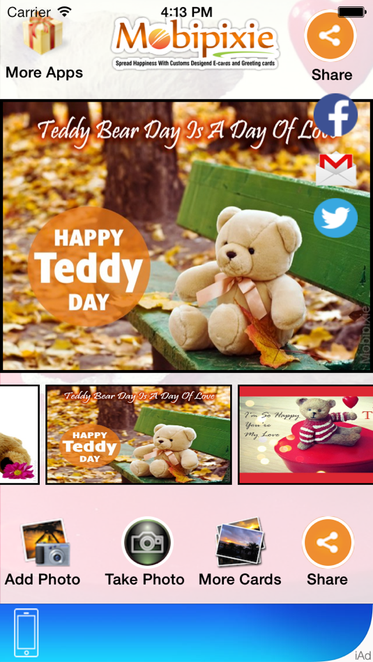 Teddy bear eCards & greetings - 1.0 - (iOS)