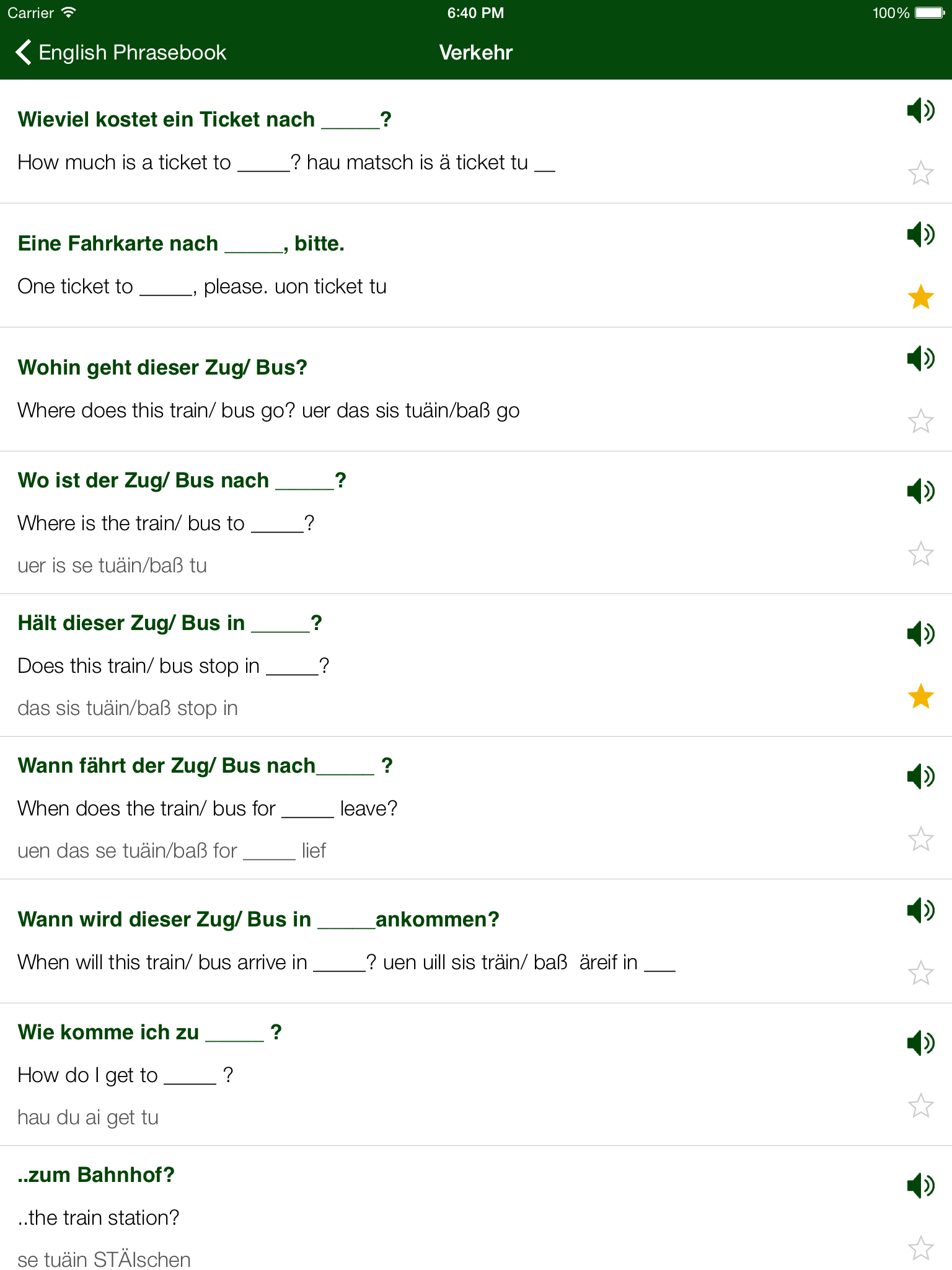 English phrasebook screenshot 7