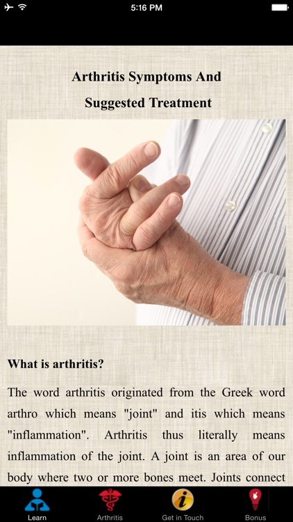 Arthritis Symptoms And Suggested Treatment