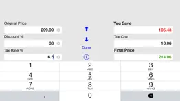 sale calculator price w/ tax & clearance discounts iphone screenshot 3