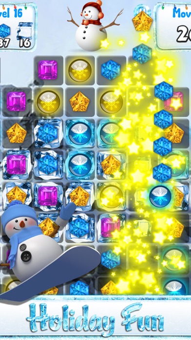 Screenshot #2 pour Snowman Games and Christmas Puzzle - Match snow and frozen jewel in this holiday countdown