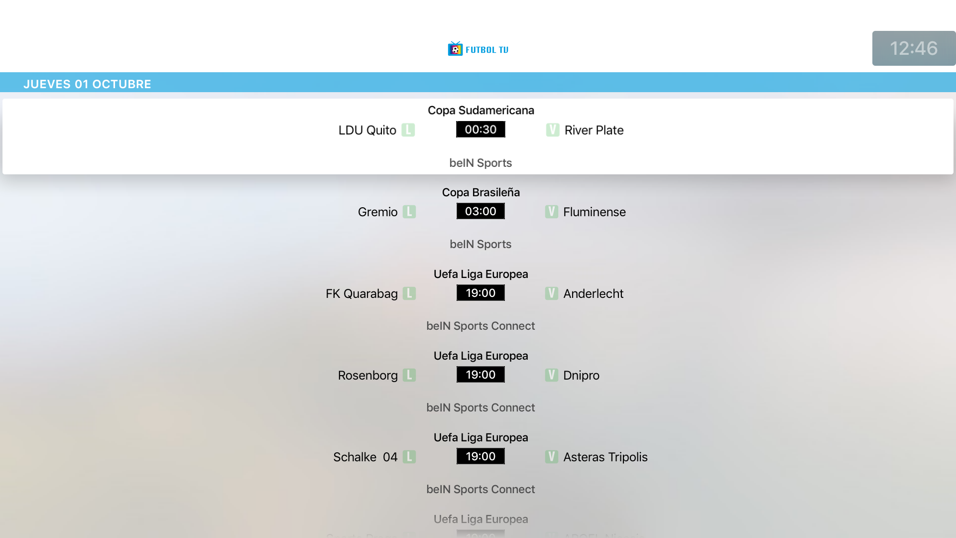 Futbol TV Calendario screenshot 3