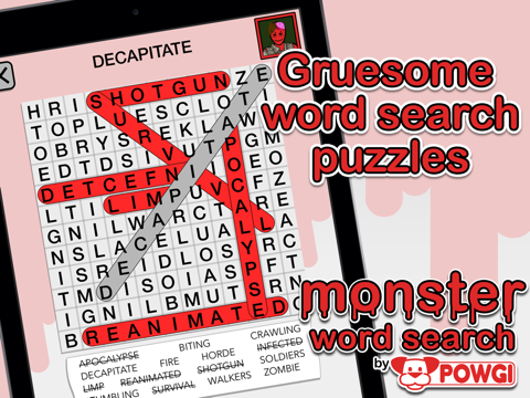 Screenshot #4 pour Monster Word Search by POWGI