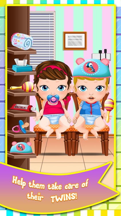 Mommy's Newborn Twins Baby Doctor Care - my new born salon makeover & girl nurse games for kids 2 screenshot-3