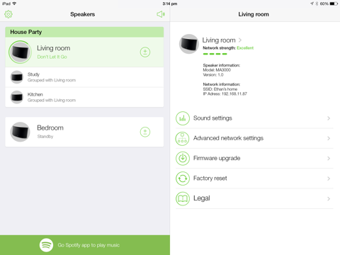 Screenshot #4 pour Philips SpeakerSet Multiroom Manager