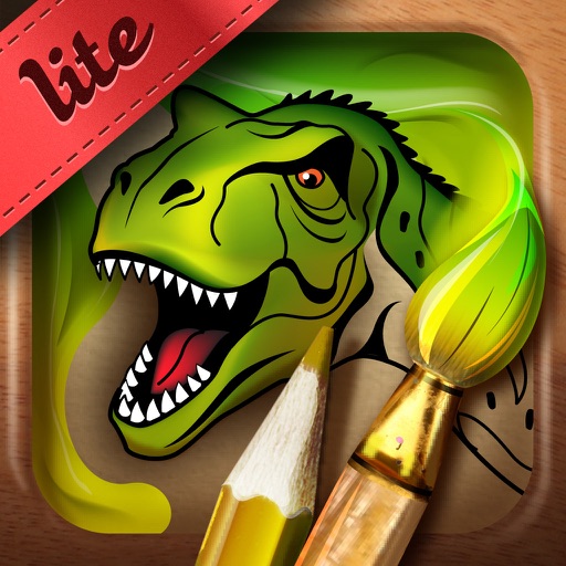 Coloring Book. Dinosaurs. Lite Icon