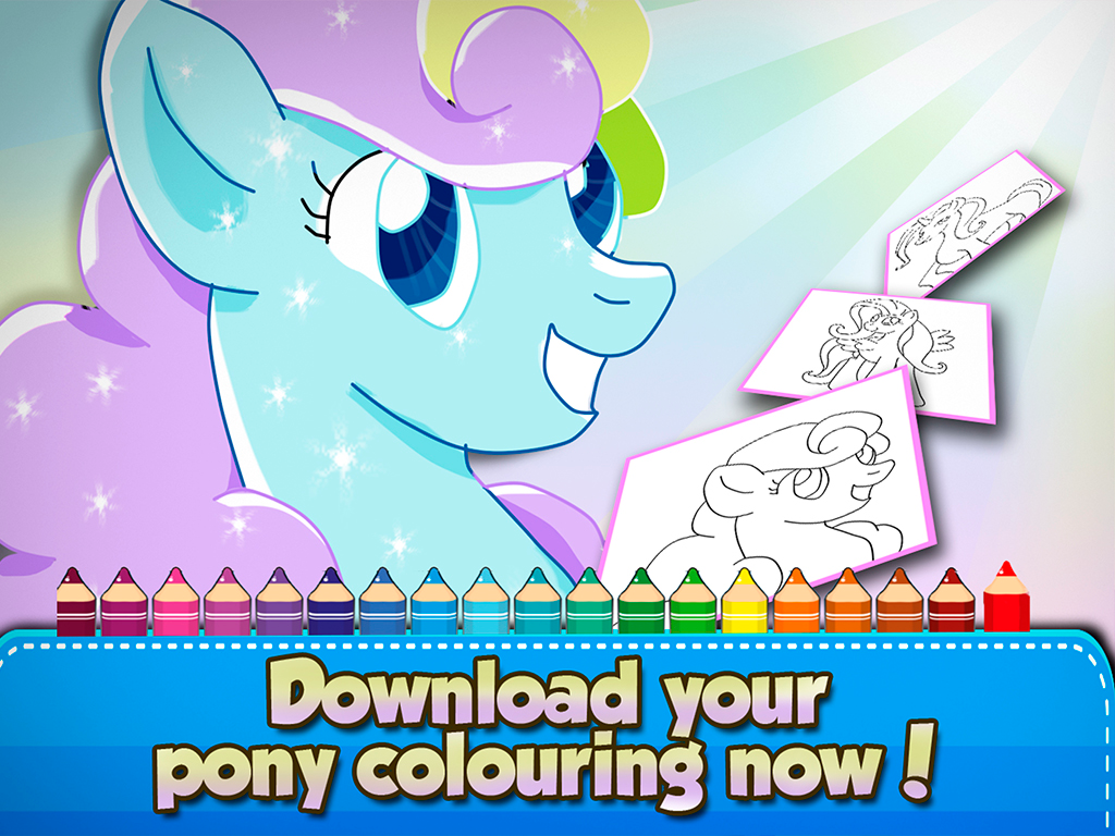 ` Pony Coloring book for Kids and Toddler Activities - Girl edition LITE