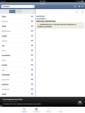 Screenshot #5 pour Slovenian<>English Dictionary