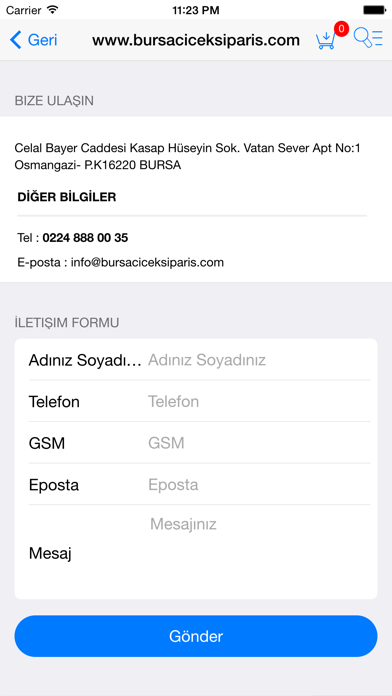 Bursa Çiçek Siparis screenshot