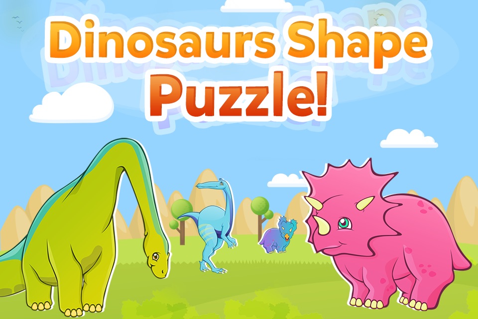 Dinosaur Shape Puzzle - Preschool and Kindergarten Kids Dino Educational Early Learning Adventure Game for Toddlers screenshot 2