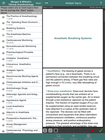Morgan & Mikhail's Clinical Anesthesiology Flashcards iPad screenshot