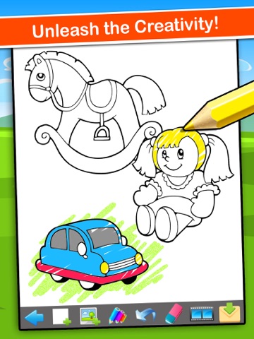 Screenshot #5 pour Doodle Draw Coloring Book Pad - fun color & paint on drawing Christmas game for kids (boys & girls)