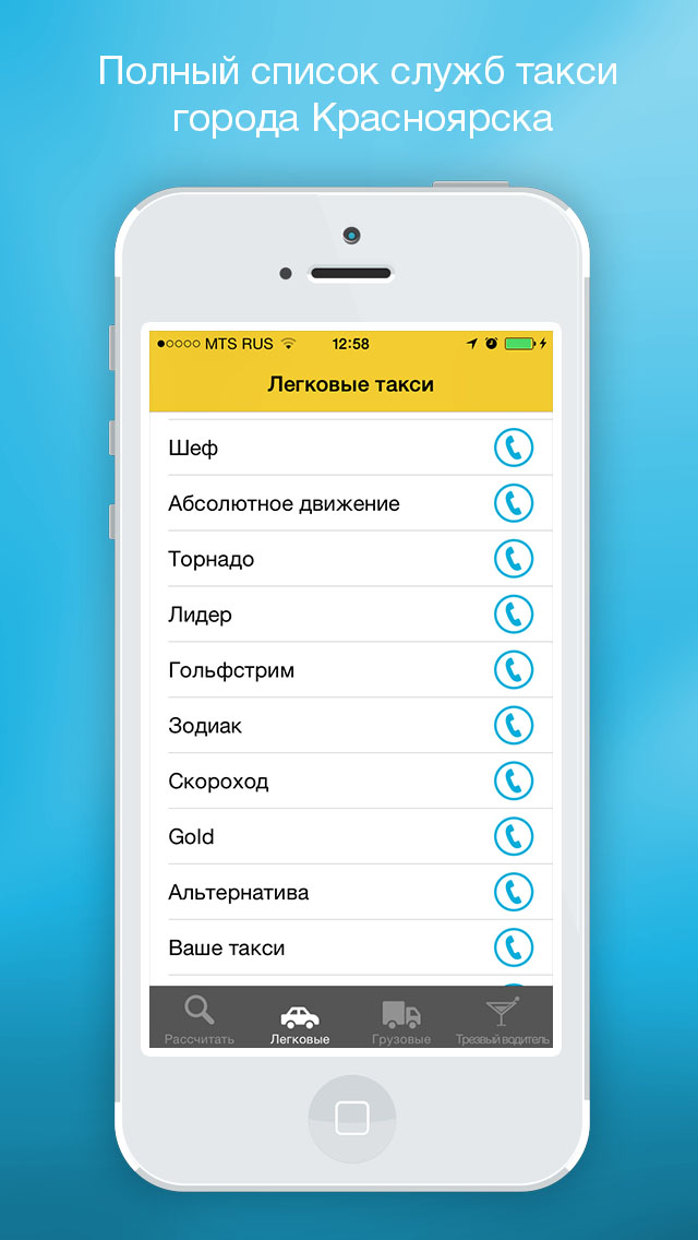 Все такси Красноярска