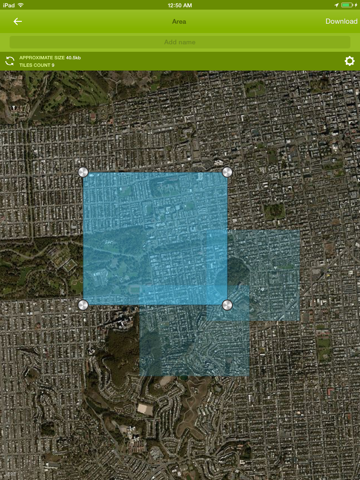 Screenshot #5 pour Offline Maps - custom area caching and real-time label tracking