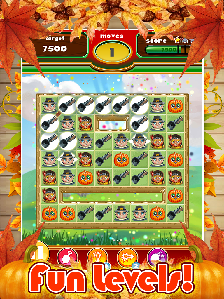 Thanksgiving Match 3 Fall Puzzle Game FREE screenshot 8