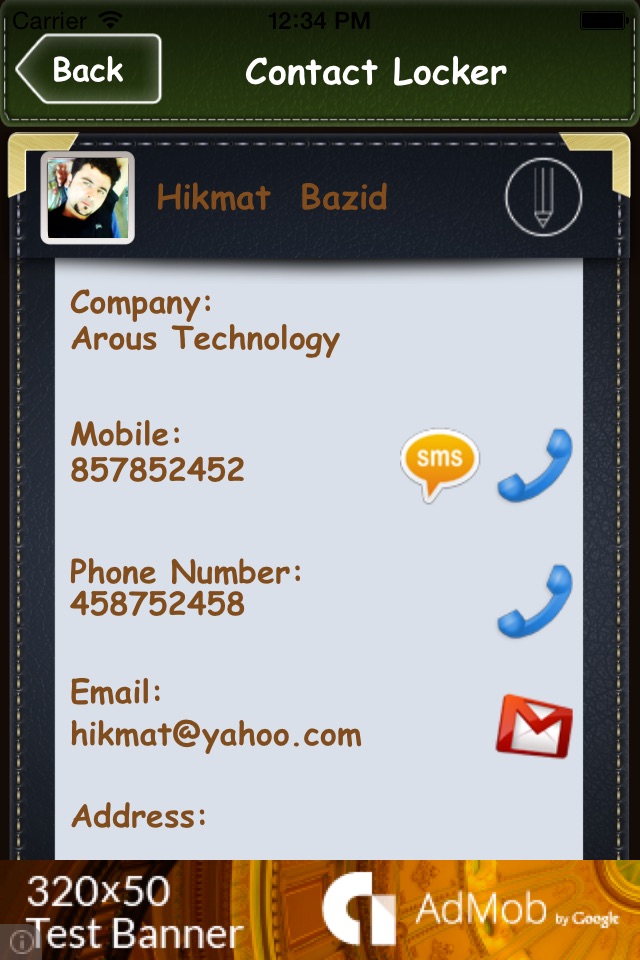 Contacts Locker screenshot 2