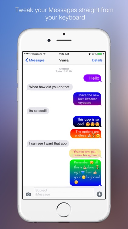 Cool Message Bubbles Keyboard - Text Tweaker