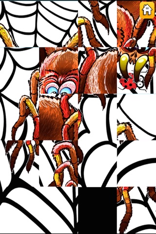 Scary Squishy Spider - Secret Picture Sliding Puzzle Free screenshot 3