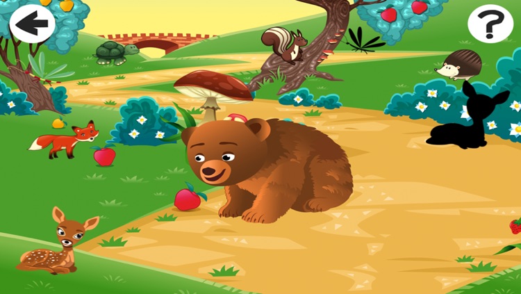 A Kid-s Game-s with Happy Forest Animal-s: Spot the Shadow