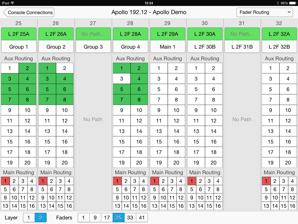 #2. Fader Assist (iOS) Podle: Calrec Audio Ltd.