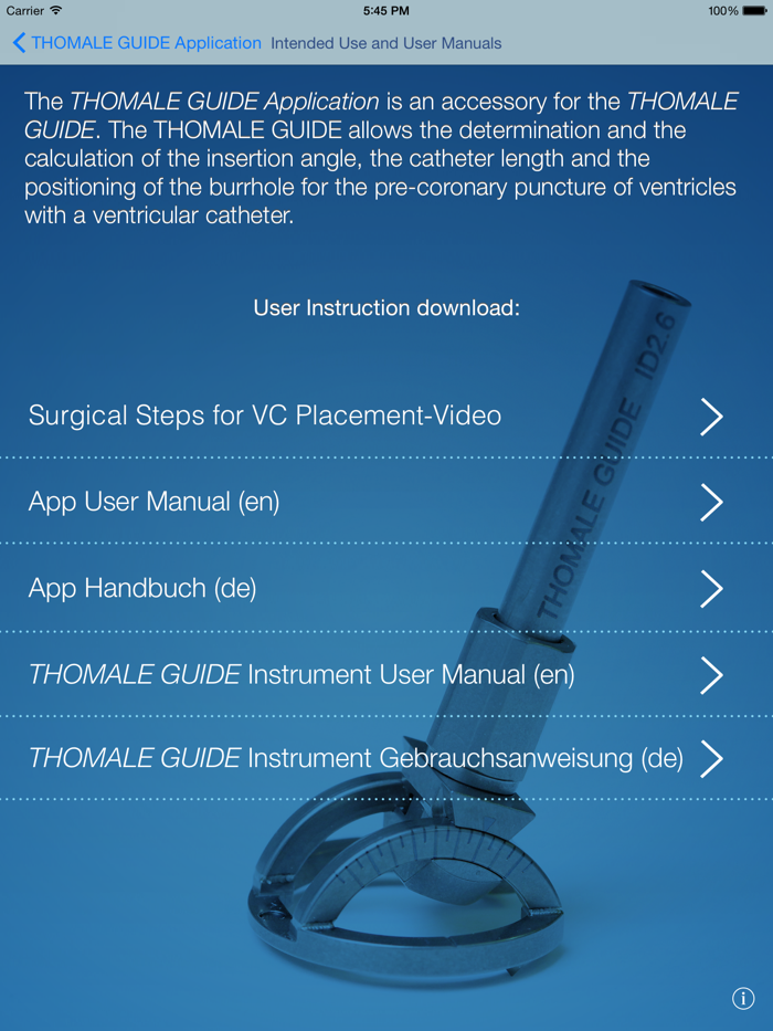 Thomale Guide Application