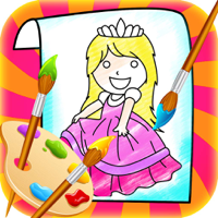 Princess Coloring Book Drawing Doodle - Draw Game for Toddler Preschool Kids