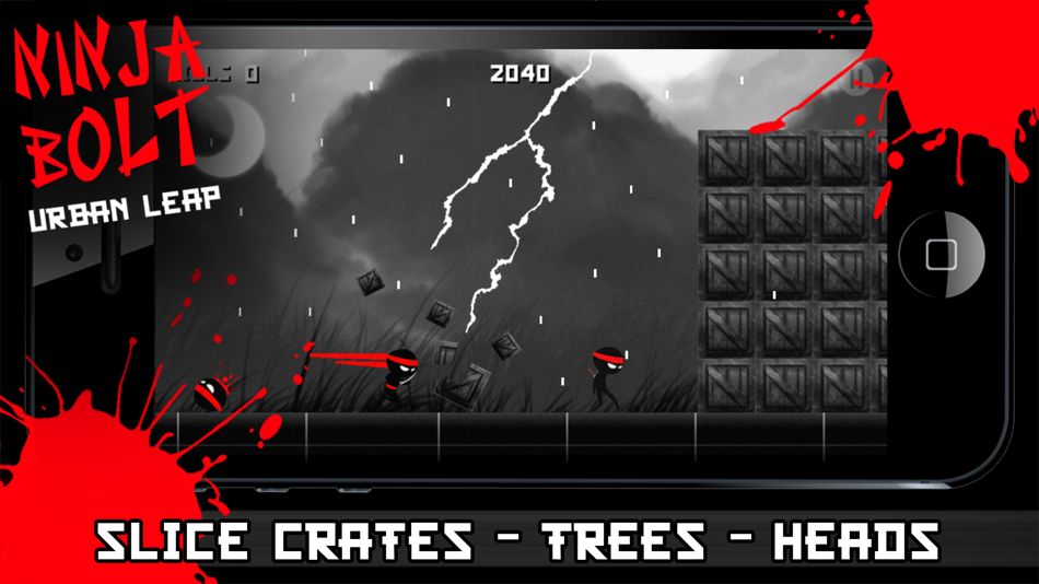 #5. ` Ninja Bolt Urban Leap - Sprint, Slice, Dice, Run & Jump! (iOS) Bởi: Simon Crack