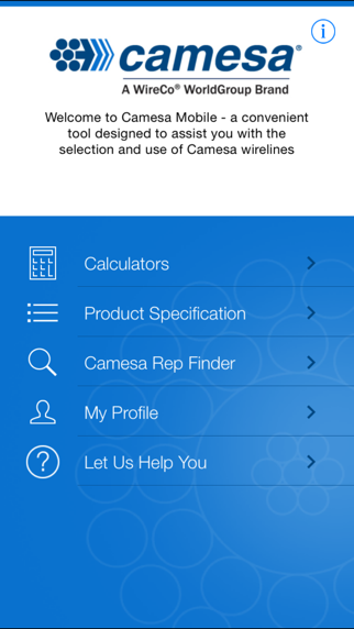 Camesa Mobile app screenshot