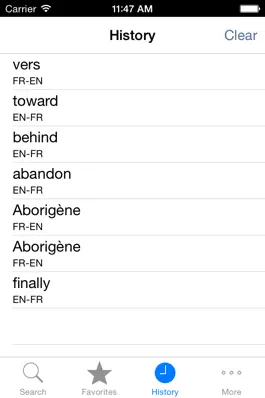 Game screenshot French<>English Dictionary hack