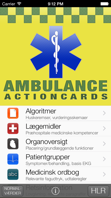 Ambulance Actioncards Screenshot