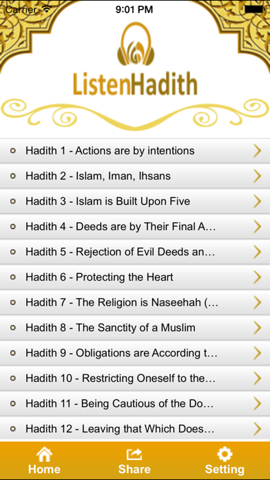 How to cancel & delete Listen Hadith from iphone & ipad 2