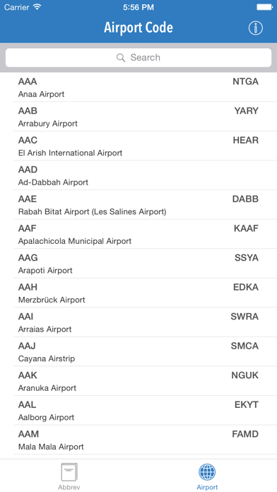 AviationABB - Aviation Abbreviation and Airport Code Screenshot