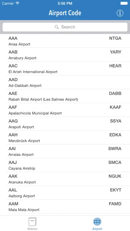 Screenshot 4 di 5 di AviationABB - Aviation Abbreviation and Airport Code