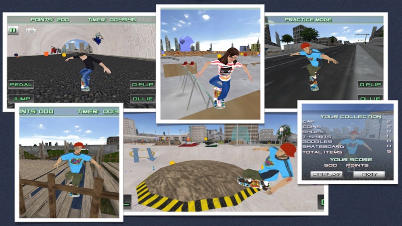 Skateboarding 3D Free Top Skater Action Board Game screenshot 3