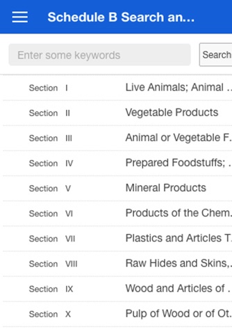 Schedule B & HS Classification screenshot 2