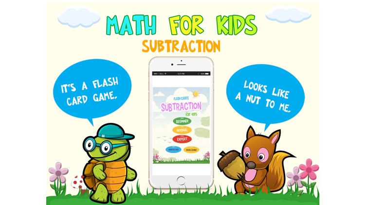 Subtraction for Kids: Animal Flash Cards