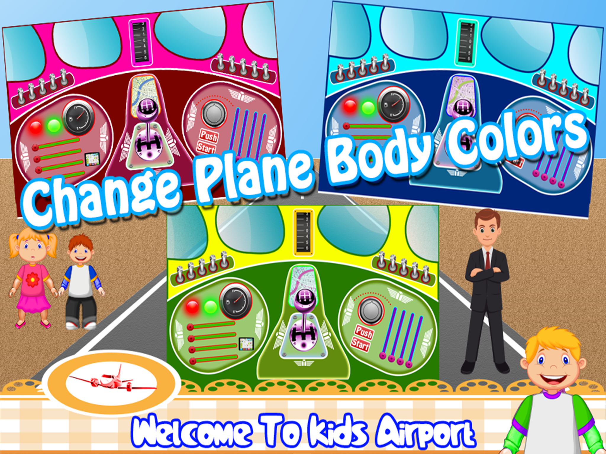Kids airport baby Airlines adventures - little boys & girls games screenshot 10