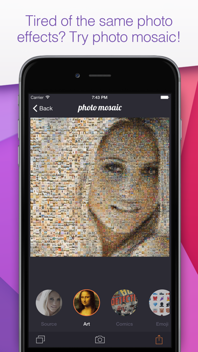 Screenshot #3 pour Photo Mosaic - touch and turn your selfie into a masterpiece and create amazing mosaics