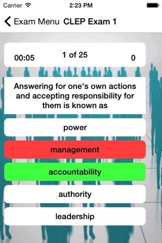 CLEP Principles of Management screenshot 2