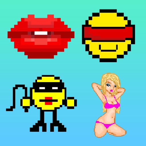 Adult Pixel Stickers - New Rude Emojis & Sexy Emoticons for Flirting Chat