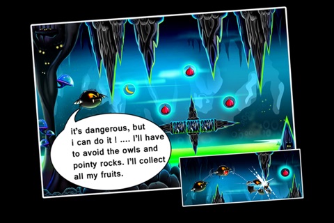 Puffy Fluffy Bat Escape : The Dark Cave Fruit Adventure - Free screenshot 3