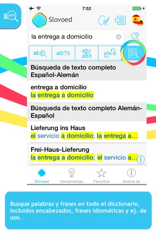 German <-> Spanish Slovoed Compact talking dictionary screenshot 2