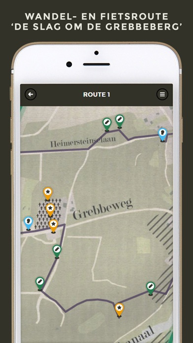 Screenshot #1 pour De slag om de Grebbeberg - Interactieve route